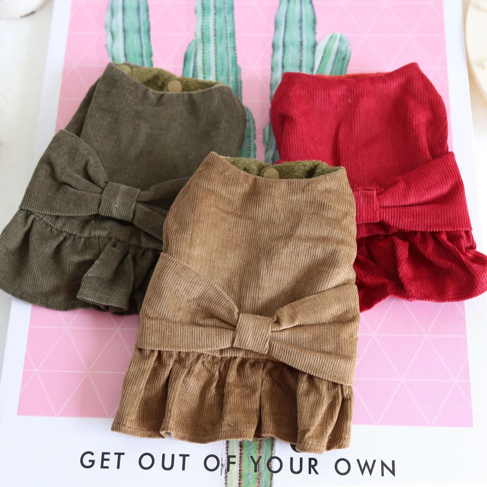 Bow Corduroy Pet Dog Clothes Winter Warm Jacket Coat Cat Dress Bow Dog Tutu Dress Pet Dress Clothing Chihuahua Teddy Small
Bow Corduroy Pet Dog Clothes Winter Warm Jacket Coat Cat Dress Bow Dog Tutu Dress Pet Dress Clothing Chihuahua Teddy Small