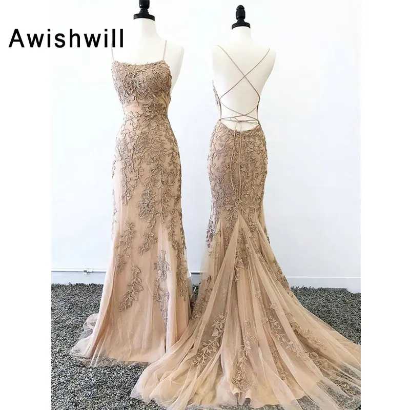 New Arrival Lace Mermaid Prom Dress 2020 Spaghetti Strap Sleeveless Open Back Formal Dress Party Vestidos de Festa Longo
New Arrival Lace Mermaid Prom Dress 2020 Spaghetti Strap Sleeveless Open Back Formal Dress Party Vestidos de Festa Longo