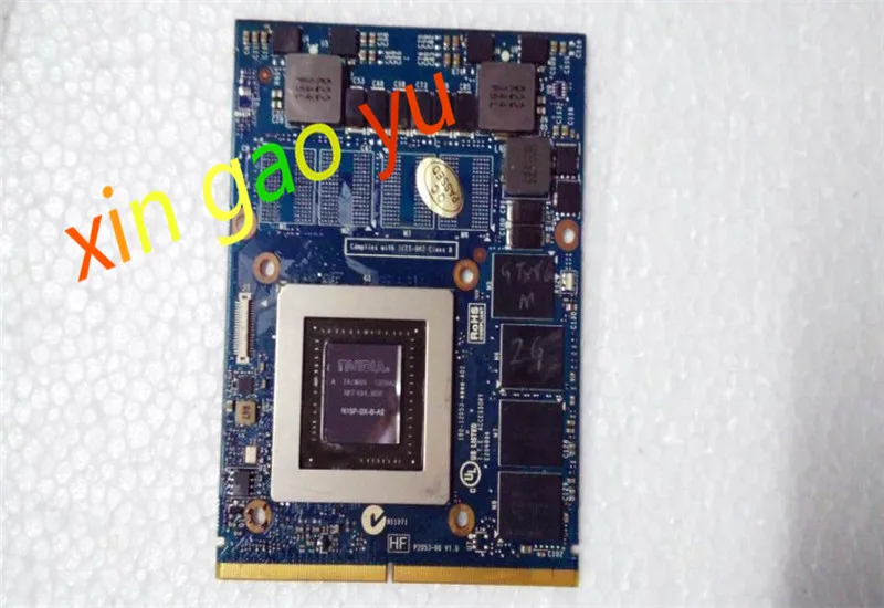 Для DELL Dell M17X R5 графическая плата N15P-GX-B-A2 GTX860M J0M0K 0J0M0K CN-0J0M0K 100% ТЕСТ ОК
Для DELL Dell M17X R5 графическая плата N15P-GX-B-A2 GTX860M J0M0K 0J0M0K CN-0J0M0K 100% ТЕСТ ОК