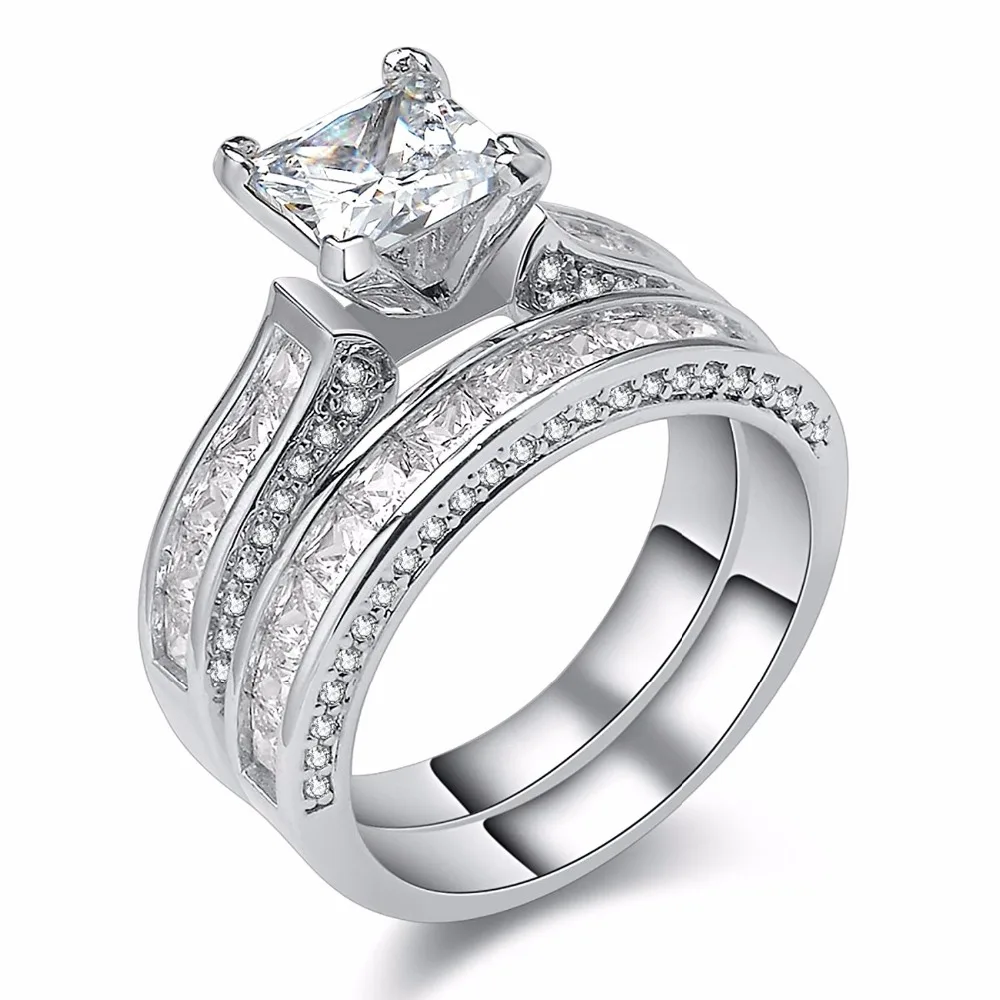 choucong Luxury Jewelry 925 Sterling Silver Princess Cut 5A Cubic Zirconia CZ Party Women Wedding Engagement Band Ring Gift Box
choucong Luxury Jewelry 925 Sterling Silver Princess Cut 5A Cubic Zirconia CZ Party Women Wedding Engagement Band Ring Gift Box
