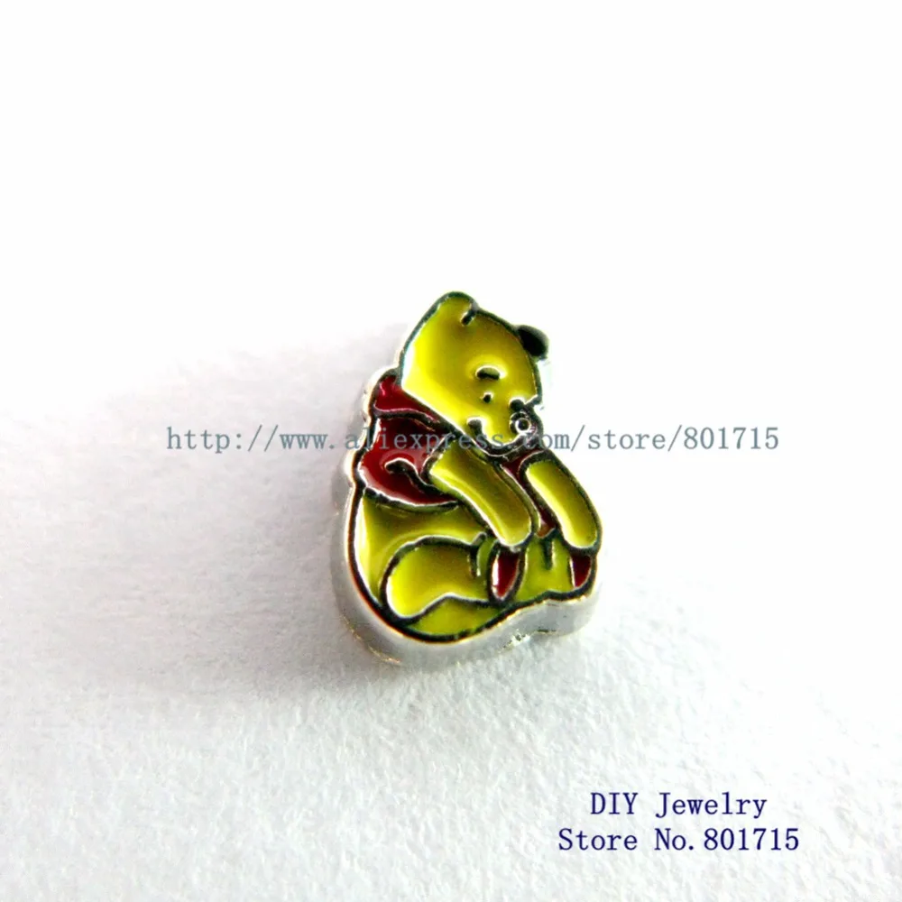 10 шт. плавающий медальон с мультяшным медведем|charms for floating locket|be charmcharms wholesale |