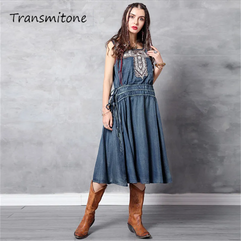 Adjustable Waist Summer Embroidery Dress 2019 Vintage Denim Women's Dresses O-Neck Sundress K82159 Woman Vestidos 82159
Adjustable Waist Summer Embroidery Dress 2019 Vintage Denim Women's Dresses O-Neck Sundress K82159 Woman Vestidos 82159