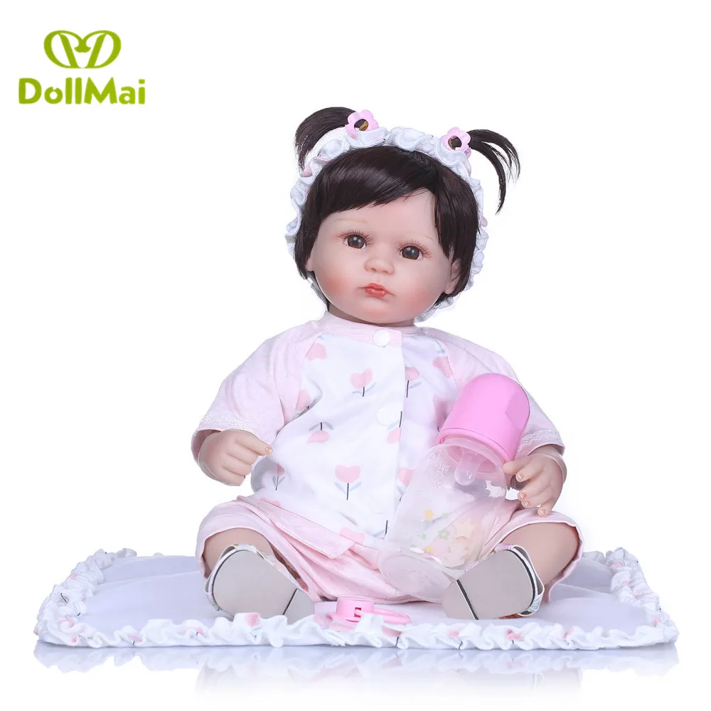 DollMai куклы для новорожденных 40 см силиконовые игрушки детей подарок bebe reborn menina