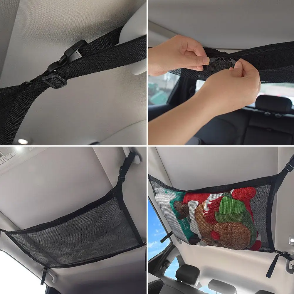 Universal Car Ceiling Mesh Storage Bag Simple Breathable Mesh Zipper Adjustable Sundries Black 4 snap Storage Bag Polyester Mesh
Universal Car Ceiling Mesh Storage Bag Simple Breathable Mesh Zipper Adjustable Sundries Black 4 snap Storage Bag Polyester Mesh