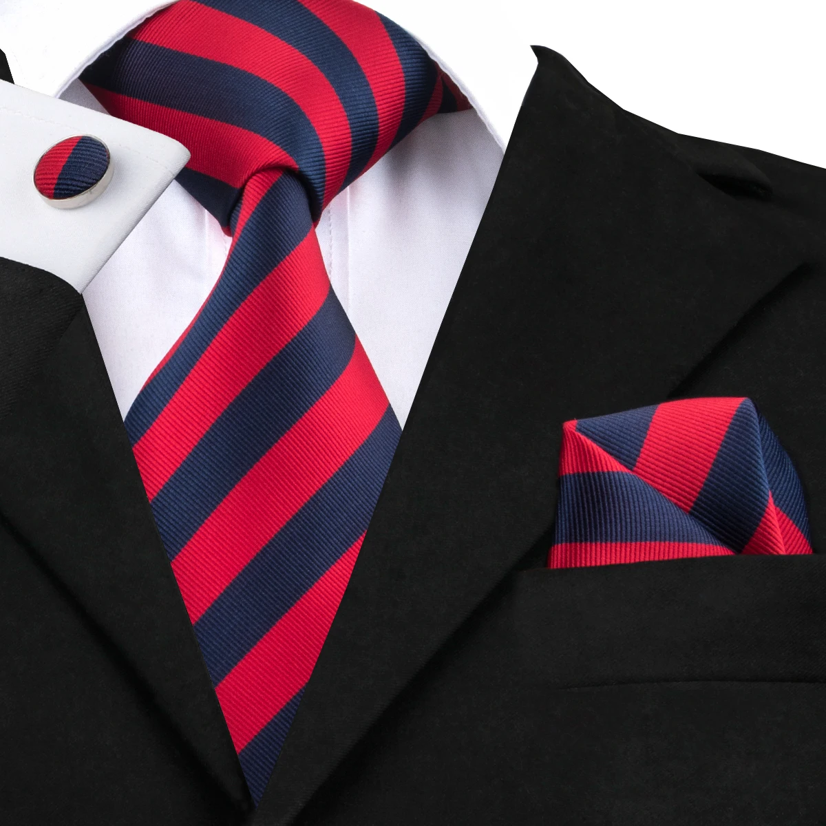 Классический комплект Hi-Tie с красно-черными полосатыми галстуками для мужчин, Шелковый Мужской комплект с карманом и квадратными запонками ...
Классический комплект Hi-Tie с красно-черными полосатыми галстуками для мужчин, Шелковый Мужской комплект с карманом и квадратными запонками ...