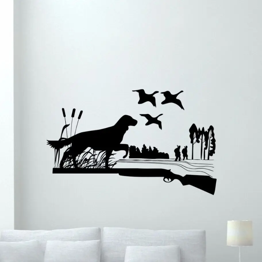 Vinyl Wall Sticker Removable Hunting Dog Wall Decal Ducks Gun Hunters Style Wall Art Mural Home Bedroom Decor Wall Decals AY0175
Vinyl Wall Sticker Removable Hunting Dog Wall Decal Ducks Gun Hunters Style Wall Art Mural Home Bedroom Decor Wall Decals AY0175