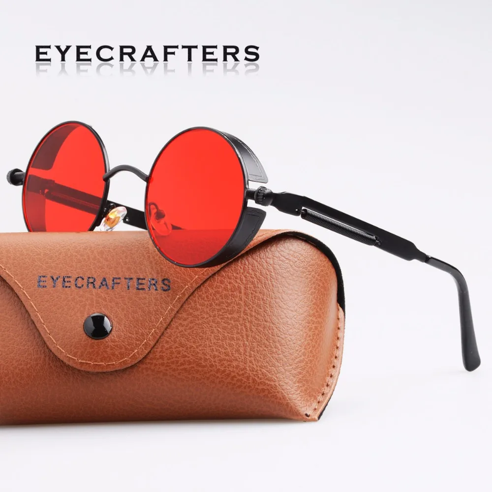 Eyecrafters Vintage Womens Steampunk Sunglasses Round Brand Designer Mens Retro Transparent Round Sunglasses Oculos de sol UV400
Eyecrafters Vintage Womens Steampunk Sunglasses Round Brand Designer Mens Retro Transparent Round Sunglasses Oculos de sol UV400