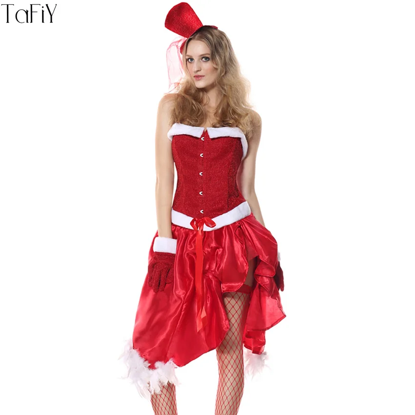 TaFiY Newest Sexy Adult Women Christmas Costume Halloween Party Costumes Sleeveless Miss Santa Cosplay Dress+Hat+Gloves 3pcs/Set
TaFiY Newest Sexy Adult Women Christmas Costume Halloween Party Costumes Sleeveless Miss Santa Cosplay Dress+Hat+Gloves 3pcs/Set