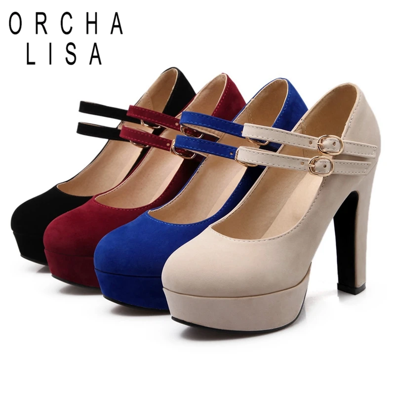 ORCHA LISA Sexy 12CM Ultra high heels Pumps Women Platfrombuckle heels dress pumps Women's shoes botas mujer Big size 44 47
ORCHA LISA Sexy 12CM Ultra high heels Pumps Women Platfrombuckle heels dress pumps Women's shoes botas mujer Big size 44 47