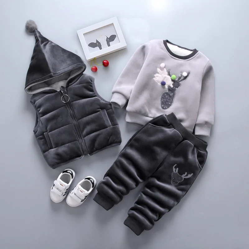 Baby Christmas Outfits Winter Deer Cashmere Vest Tops + T-shirt + Pant 3PCS Childrens Infant Clothing Kids Bebes Jogging Suits
Baby Christmas Outfits Winter Deer Cashmere Vest Tops + T-shirt + Pant 3PCS Childrens Infant Clothing Kids Bebes Jogging Suits