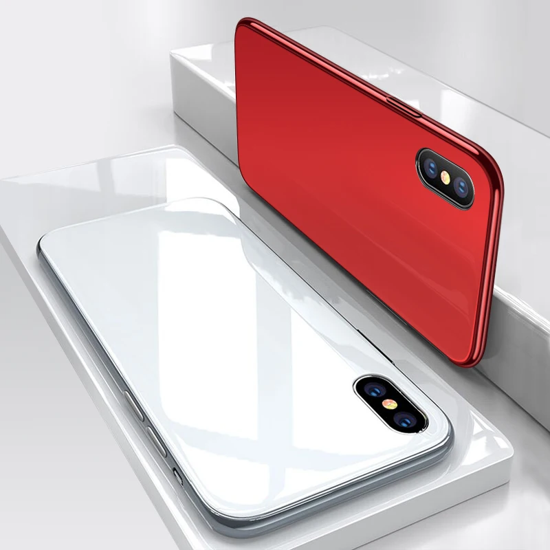 Оригинальный чехол из закаленного стекла для iPhone XS Max XR роскошное покрытие чехла 6