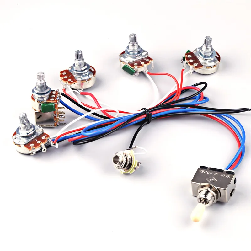 Электрогитары жгут Комплект 2V2T с Pot jack 3 позиционный переключатель для Gibson Les Paul LP
