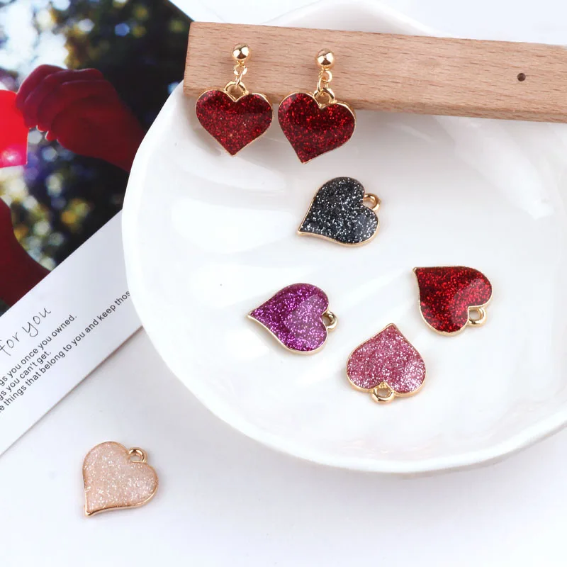 10pcs/lot bling heart shape charm Hair accessories Diy earring pendants jewelry accessories
10pcs/lot bling heart shape charm Hair accessories Diy earring pendants jewelry accessories