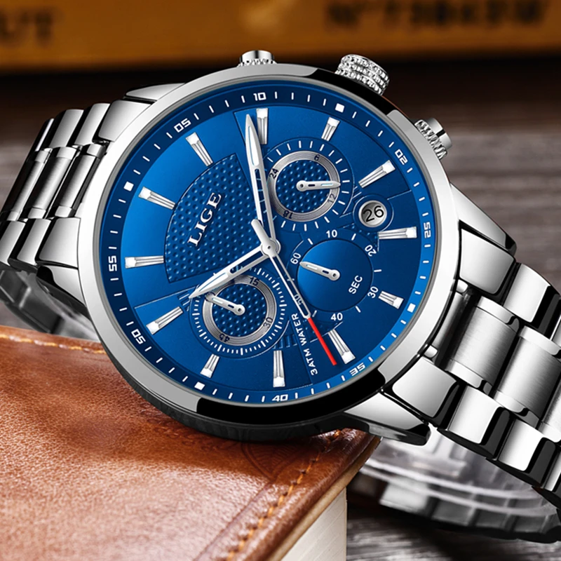 LIGE Mens Watches Top Brand Luxury Fashion Business Quartz Watch Men Sport Full Steel Waterproof Black Clock relogio masculino
LIGE Mens Watches Top Brand Luxury Fashion Business Quartz Watch Men Sport Full Steel Waterproof Black Clock relogio masculino