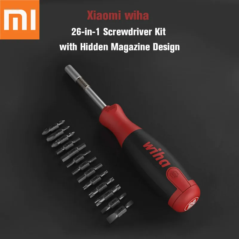 Original Xiaomi Mijia Wiha Daily Use Screw driver Kit 26-in-1 Precision Bits with Hidden Magazine Magic Kit Box repair accessory
Original Xiaomi Mijia Wiha Daily Use Screw driver Kit 26-in-1 Precision Bits with Hidden Magazine Magic Kit Box repair accessory