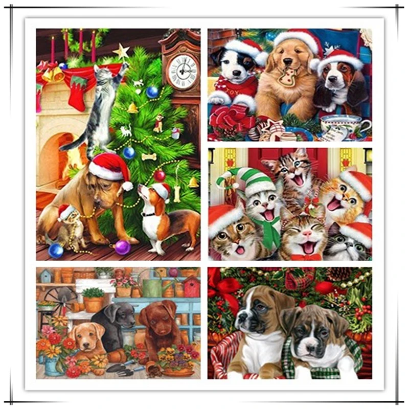Full square / round diamond 5D DIY diamond painting "Christmas cat and dog" 3D embroidery cross stitch mosaic home decoration
Full square / round diamond 5D DIY diamond painting "Christmas cat and dog" 3D embroidery cross stitch mosaic home decoration