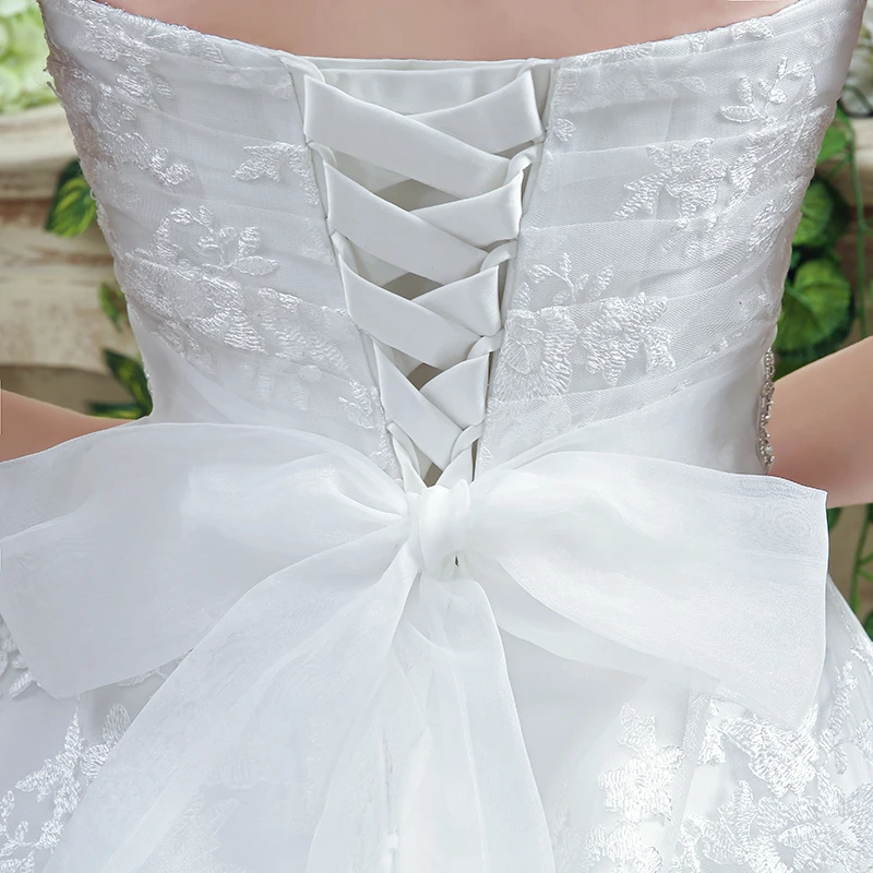 2019 Elegant Sexy White Sweetheart Ribbons Backless Bridal Gowns Sleeveless Vestidos De Noiva With Bow-knot
2019 Elegant Sexy White Sweetheart Ribbons Backless Bridal Gowns Sleeveless Vestidos De Noiva With Bow-knot