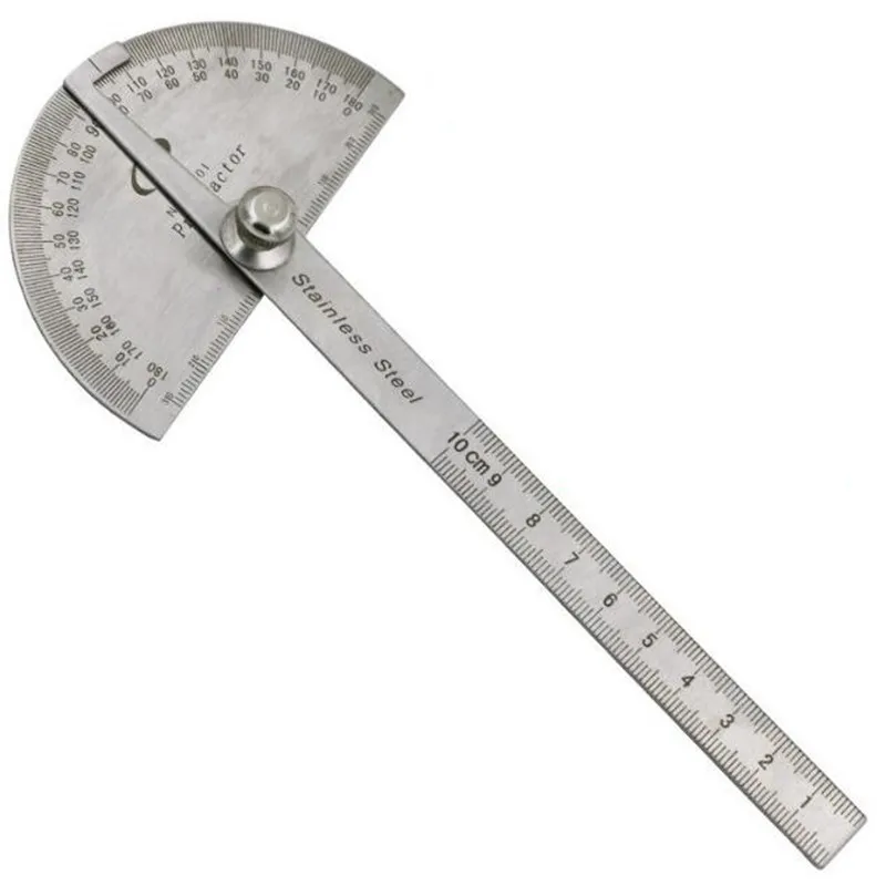 Professional Stainless Steel 0-180 Degree Protractor 10cm Length Measuring Angles tools for craftsmen angle template
Professional Stainless Steel 0-180 Degree Protractor 10cm Length Measuring Angles tools for craftsmen angle template