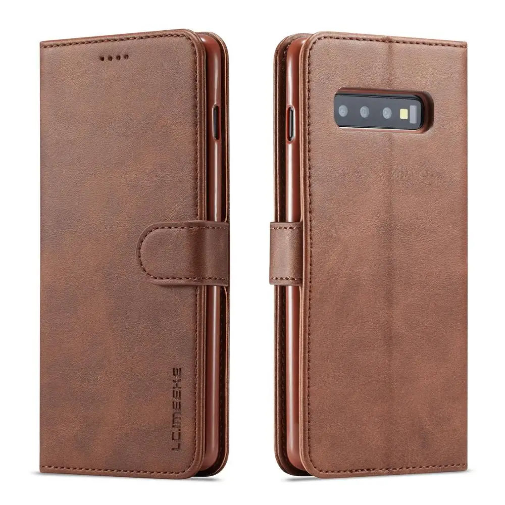 Роскошный кожаный чехол кошелек для Samsung Galaxy S8 S9 S10 Plus S10E s10 lite s7 edge держатель карт