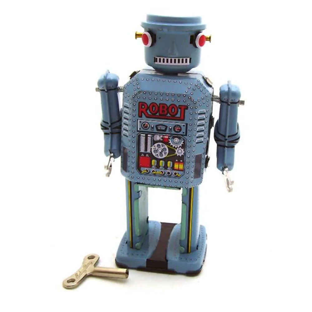 Vintage Retro Mechanical Robot Tin toys Classic Clockwork Wind Up Robot Collection Tin Toy For Adult Kids Collectible Gift
Vintage Retro Mechanical Robot Tin toys Classic Clockwork Wind Up Robot Collection Tin Toy For Adult Kids Collectible Gift