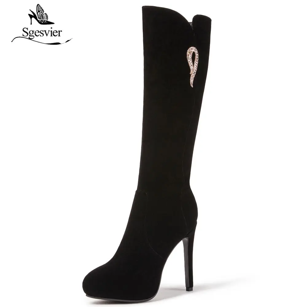 Sgesvier Women Winter Shoes Knee High Boots Brand Women Shoes High Quality Thin High Heel Zipper Boots Plus Size 33-43 OX852
Sgesvier Women Winter Shoes Knee High Boots Brand Women Shoes High Quality Thin High Heel Zipper Boots Plus Size 33-43 OX852