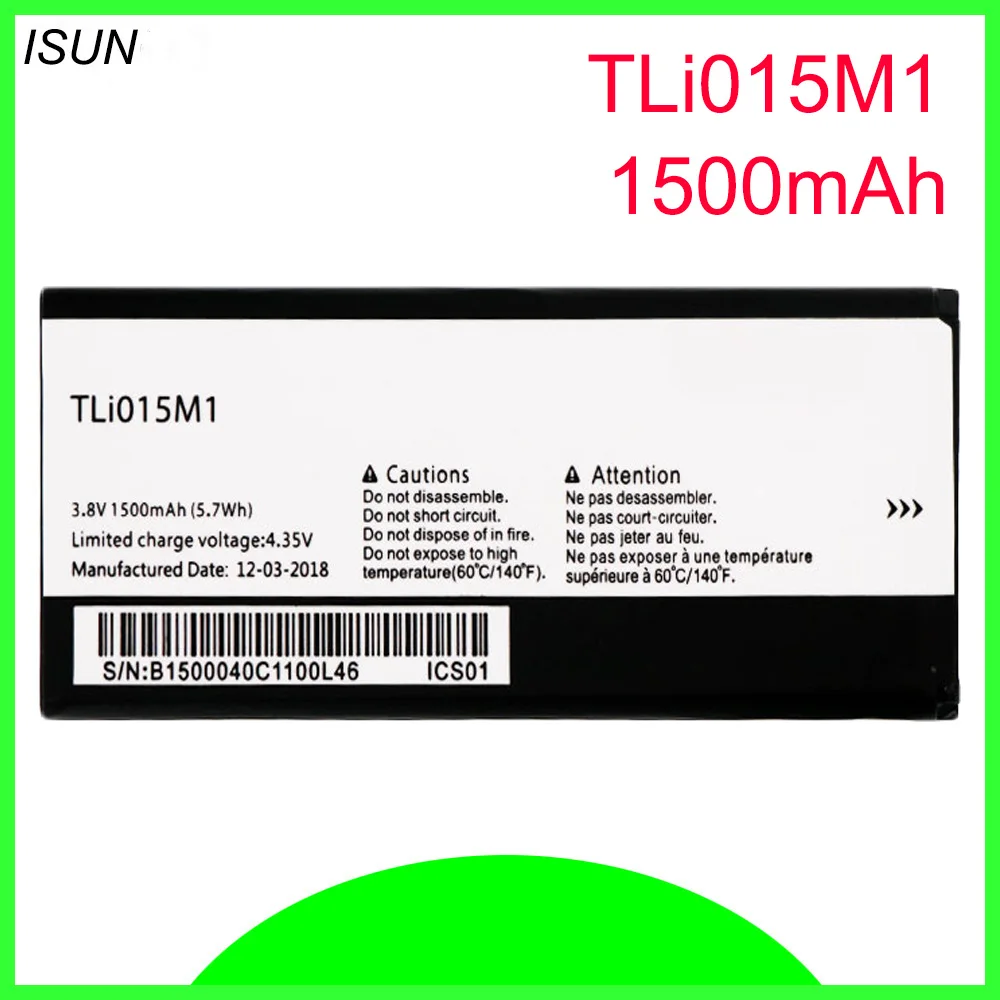 ISUNOO 5 шт./лот 1500 мАч TLi015m1 батарея для TCL Alcatel One Touch Pixi 4 4034A сотовый мобильный телефон
ISUNOO 5 шт./лот 1500 мАч TLi015m1 батарея для TCL Alcatel One Touch Pixi 4 4034A сотовый мобильный телефон