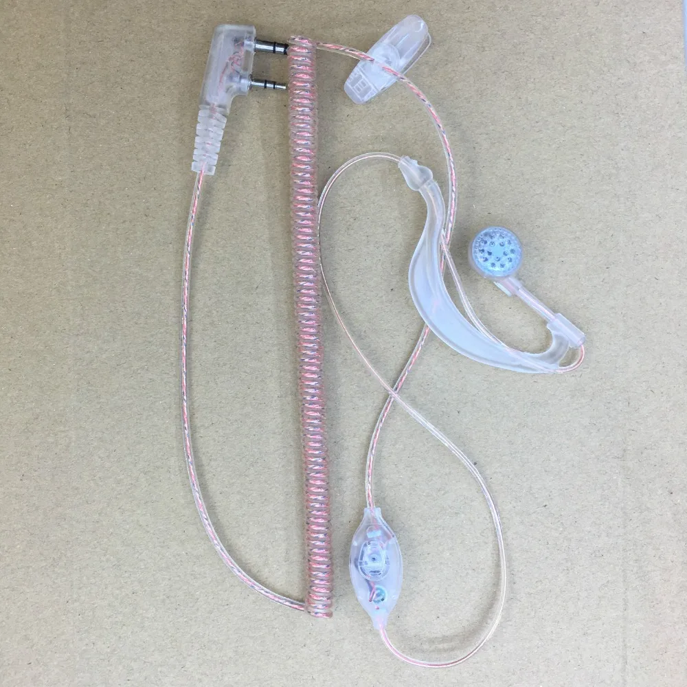 Honghuismart прозрачный телескоп наушники K разъем для Kenwood Baofeng BF UV5R 888S Puxing Quansheng 'd xun и