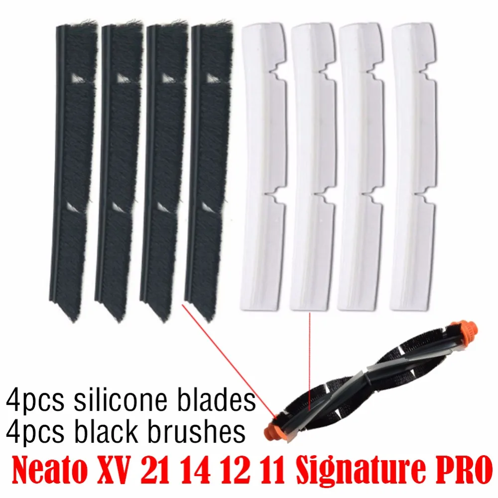 4 x Silicone Blades + 4 x Brushes for Neato Combo Brush XV-21 XV Signature Pro XV 11 12 14 Automatic Replacement patrs Accessory
4 x Silicone Blades + 4 x Brushes for Neato Combo Brush XV-21 XV Signature Pro XV 11 12 14 Automatic Replacement patrs Accessory