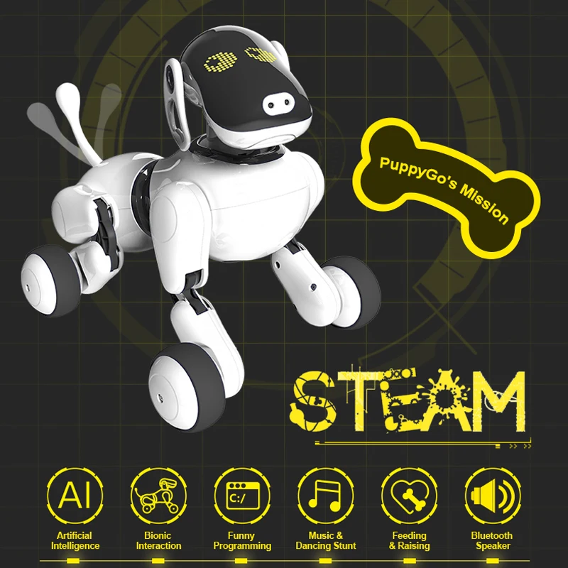 HeLICMaxAI Electronic Pet Smart Robot Dog Mobile APP Operation Bluetooth Connection Speaker Multi-Function Birthday Gift
HeLICMaxAI Electronic Pet Smart Robot Dog Mobile APP Operation Bluetooth Connection Speaker Multi-Function Birthday Gift