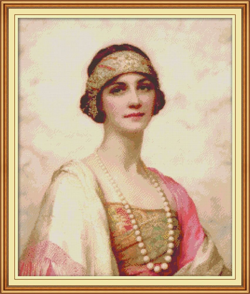A woman with a headband cross stitch kit aida 14ct 11ct count print canvas cross stitches needlework embroidery DIY handmade
A woman with a headband cross stitch kit aida 14ct 11ct count print canvas cross stitches needlework embroidery DIY handmade