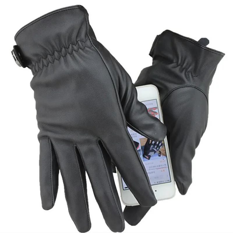 Men's Fashion Winter Plus cashmere Warm PU Leather Gloves Washable Leather Mittens Men Touch Screen Driving Cycling Gloves G39
Men's Fashion Winter Plus cashmere Warm PU Leather Gloves Washable Leather Mittens Men Touch Screen Driving Cycling Gloves G39