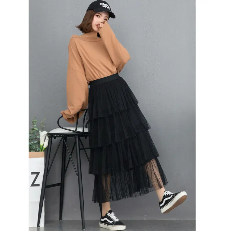 Womens Skirts Sweet Style Pleated Tulle Dot Print High Waist Cupcake Skirt Tutu Ball Gown Fashion Casual Summer Skirt Women 2019
Womens Skirts Sweet Style Pleated Tulle Dot Print High Waist Cupcake Skirt Tutu Ball Gown Fashion Casual Summer Skirt Women 2019