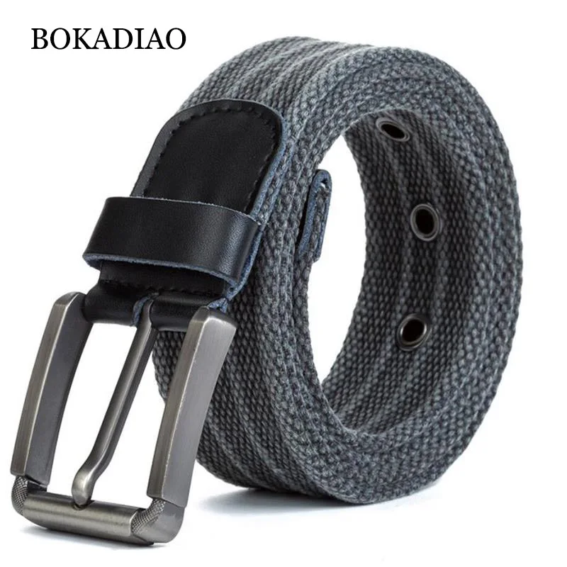 BOKADIAO Men&Women Canvas belt Metal Pin buckle punk jeans belt cotton Army Military tactical belts for men waistband strap male
BOKADIAO Men&Women Canvas belt Metal Pin buckle punk jeans belt cotton Army Military tactical belts for men waistband strap male