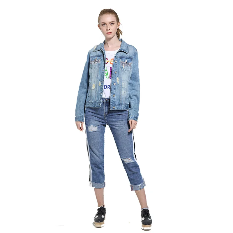 Women Basic Coat Hole tassel Denim Jacket Women Winter Denim Jacket For Women Jeans Jacket Women Denim Coat loose casual style
Women Basic Coat Hole tassel Denim Jacket Women Winter Denim Jacket For Women Jeans Jacket Women Denim Coat loose casual style