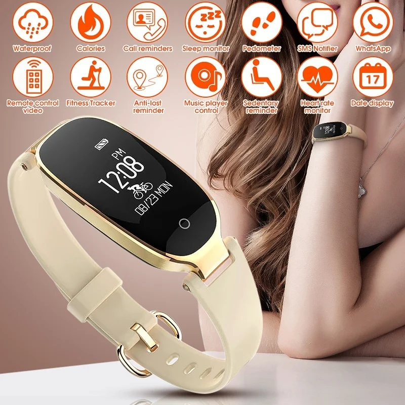 S3 Bluetooth Smart Watch Waterproof Heart Rate Monitor Smart Wristband Women Sport Watch for Android IOS reloj inteligente mujer
S3 Bluetooth Smart Watch Waterproof Heart Rate Monitor Smart Wristband Women Sport Watch for Android IOS reloj inteligente mujer
