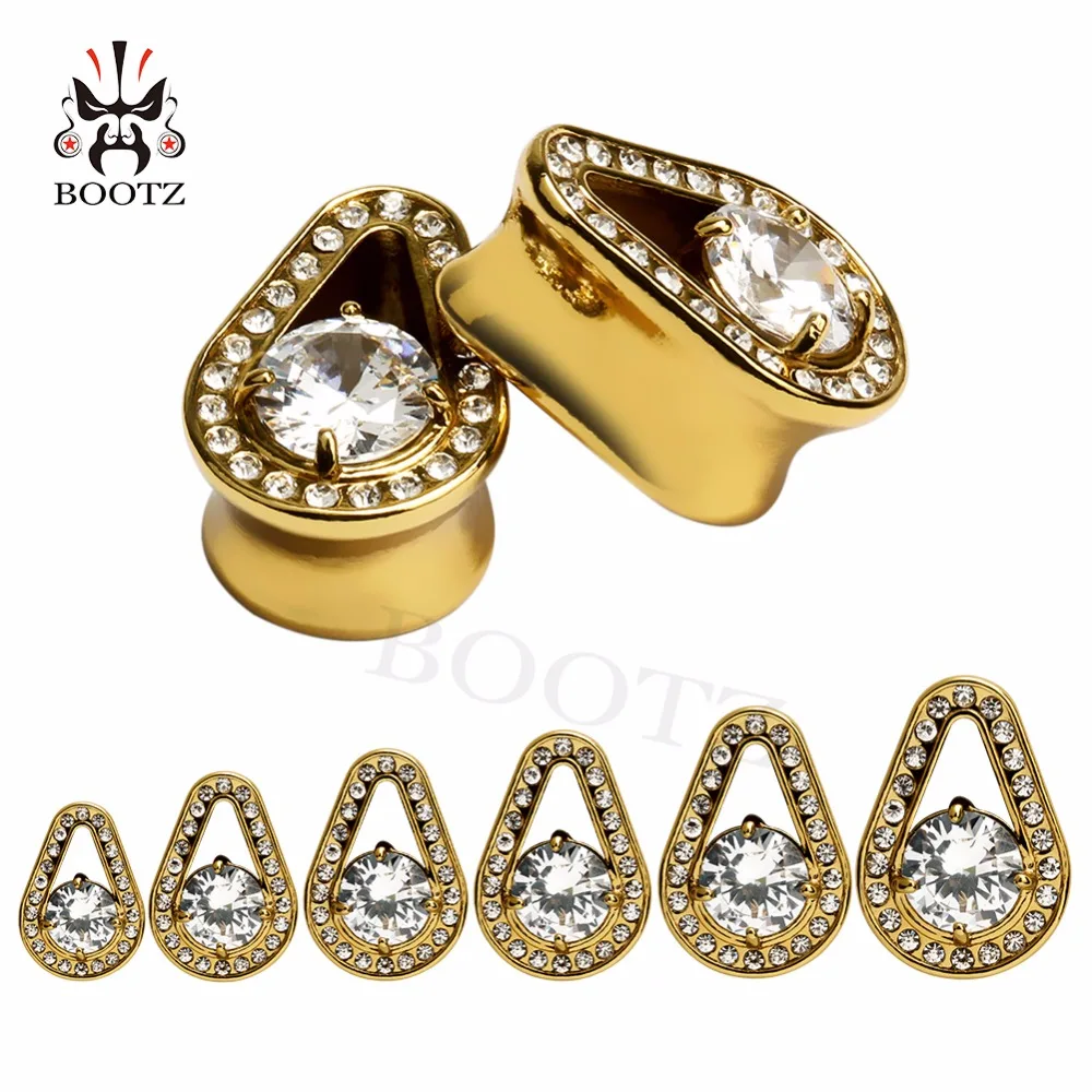 Wholesale Price Copper Diamond Ear Plugs Piercing Earrings Tunnels Piercing Water Drop Gauges Expanders Body Jewelry 48pcs
Wholesale Price Copper Diamond Ear Plugs Piercing Earrings Tunnels Piercing Water Drop Gauges Expanders Body Jewelry 48pcs