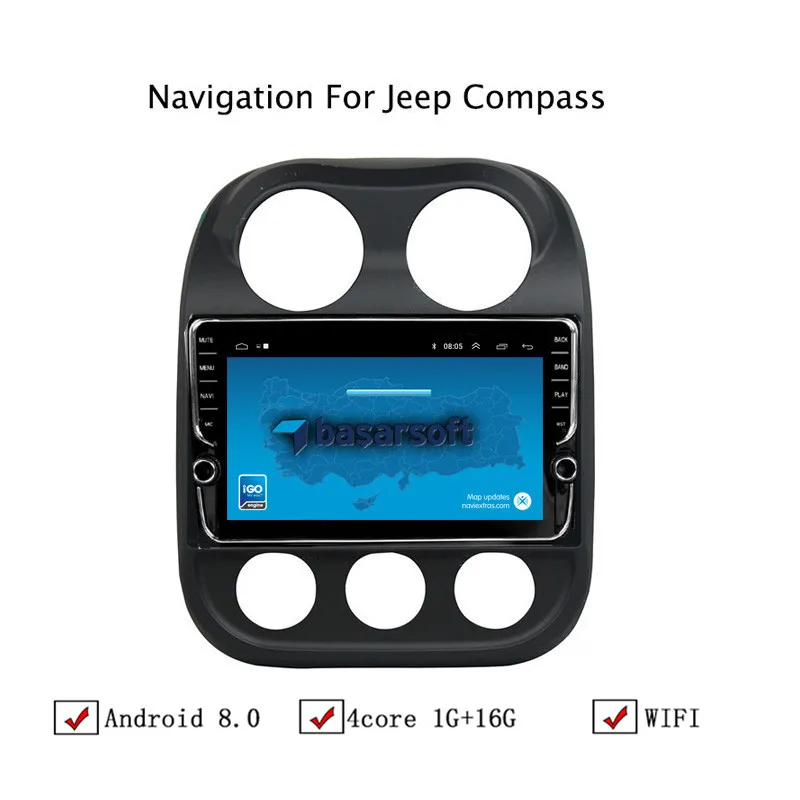 10 1 "Android 8 автомобиля gps навигации для Jeep Compass 2010 2011 2012 2013 2014 2016 автомобиль радио