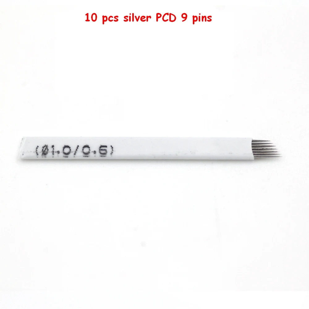 10 PCS/lot 9 Pin Tattoo Needles Permanent Makeup Eyebrow Embroidery Blade For 3D Microblading Manual Tattoo Pen
10 PCS/lot 9 Pin Tattoo Needles Permanent Makeup Eyebrow Embroidery Blade For 3D Microblading Manual Tattoo Pen