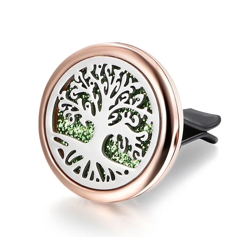 New Tree of Life Rose Gold Car Air Perfume Diffuser Stainless Steel Vent Freshener Car Clip Aroma Essential Oil Diffuser Locket
New Tree of Life Rose Gold Car Air Perfume Diffuser Stainless Steel Vent Freshener Car Clip Aroma Essential Oil Diffuser Locket