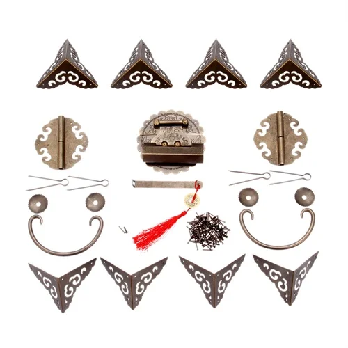 1Set Chinese Vintage Brass Lock Set Fit 60-100cm Wooden Box Buckle Hasp Latch Lock Hinge Corner Protectors Handle
1Set Chinese Vintage Brass Lock Set Fit 60-100cm Wooden Box Buckle Hasp Latch Lock Hinge Corner Protectors Handle