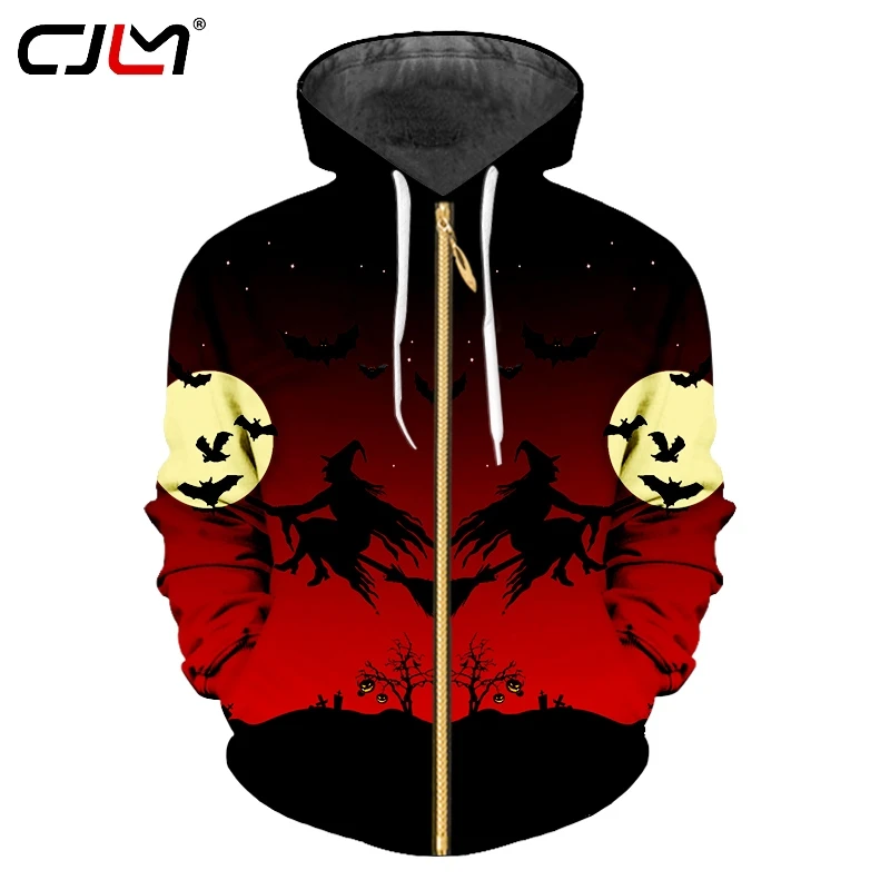 CJLM Men's Halloween Interesting Broom Witch 3D Printed Zip Hoodies Animal Black Bat Yellow Moon Man Spandex Gothic Clothing
CJLM Men's Halloween Interesting Broom Witch 3D Printed Zip Hoodies Animal Black Bat Yellow Moon Man Spandex Gothic Clothing