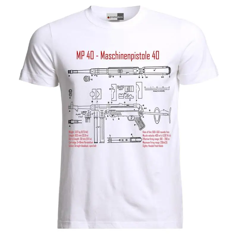 Mp40 Schmeisser Submachine Gun Maschinenpistole Entwurf Blueprint T-Shirt Summer 2019 Cotton Printed Cotton Men'S Tee Shirts
Mp40 Schmeisser Submachine Gun Maschinenpistole Entwurf Blueprint T-Shirt Summer 2019 Cotton Printed Cotton Men'S Tee Shirts