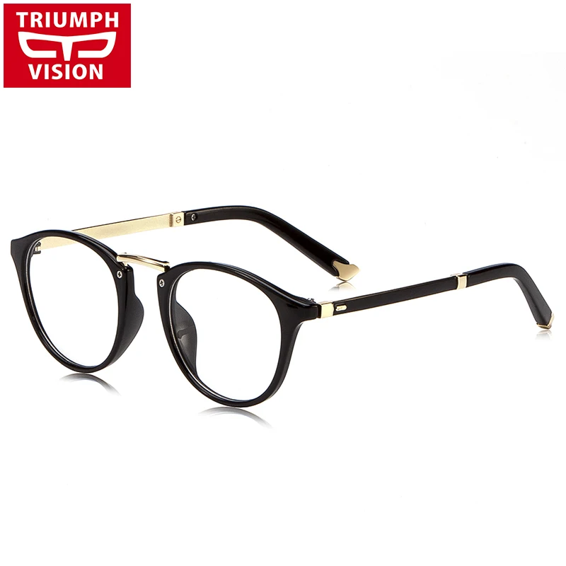 TRIUMPH VISION Black Round Eyeglasses Frames Women Fashion Designer Eyewear Women Clear Lens Fashion Spectacle Frame Female
TRIUMPH VISION Black Round Eyeglasses Frames Women Fashion Designer Eyewear Women Clear Lens Fashion Spectacle Frame Female