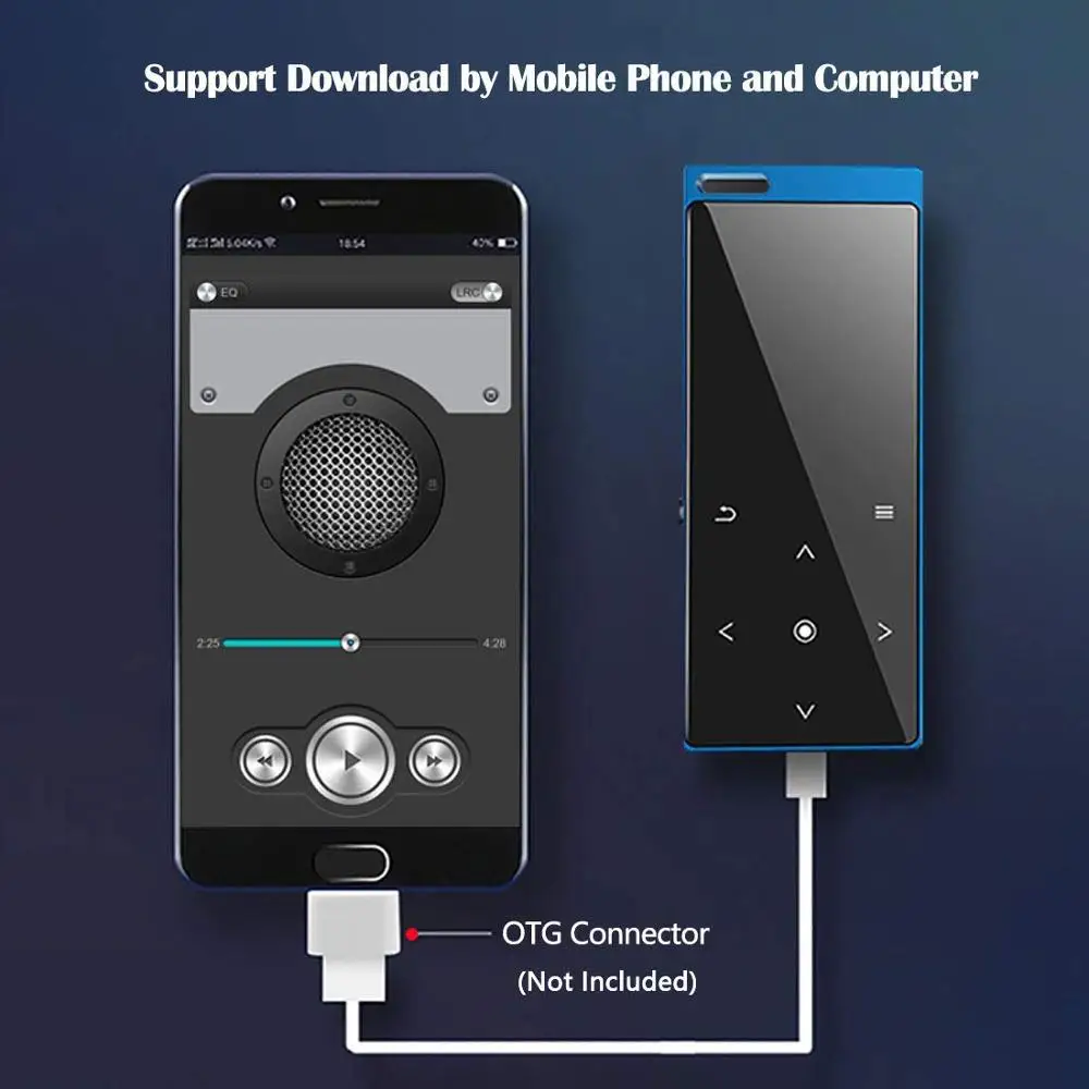 Portable Bluetooth 4.2 MP3 Player 8GB / 16GB with Speaker HIFI Music with FM Video Recording E-book Walkman Mini SD Up to 128G
Portable Bluetooth 4.2 MP3 Player 8GB / 16GB with Speaker HIFI Music with FM Video Recording E-book Walkman Mini SD Up to 128G