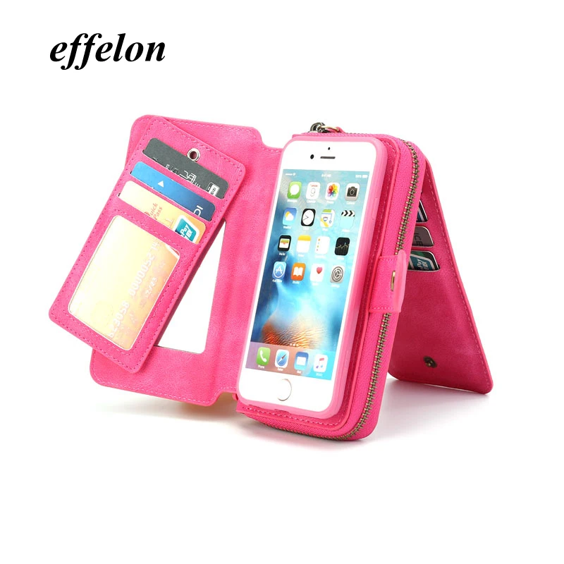 New Wallet Case For iPhone 7 plus Case 2 in 1 Card Slot Stand Case For iPhone 7 Flip Leather Cover Zipper Purse Phone Bag Pouch
New Wallet Case For iPhone 7 plus Case 2 in 1 Card Slot Stand Case For iPhone 7 Flip Leather Cover Zipper Purse Phone Bag Pouch