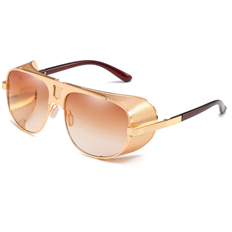 Steampunk Goggles Sunglasses Men Women Luxury Brand Sun Glasses For Ladies Retro Classic Punk Vintage Female Oculos de RS577 | Аксессуары