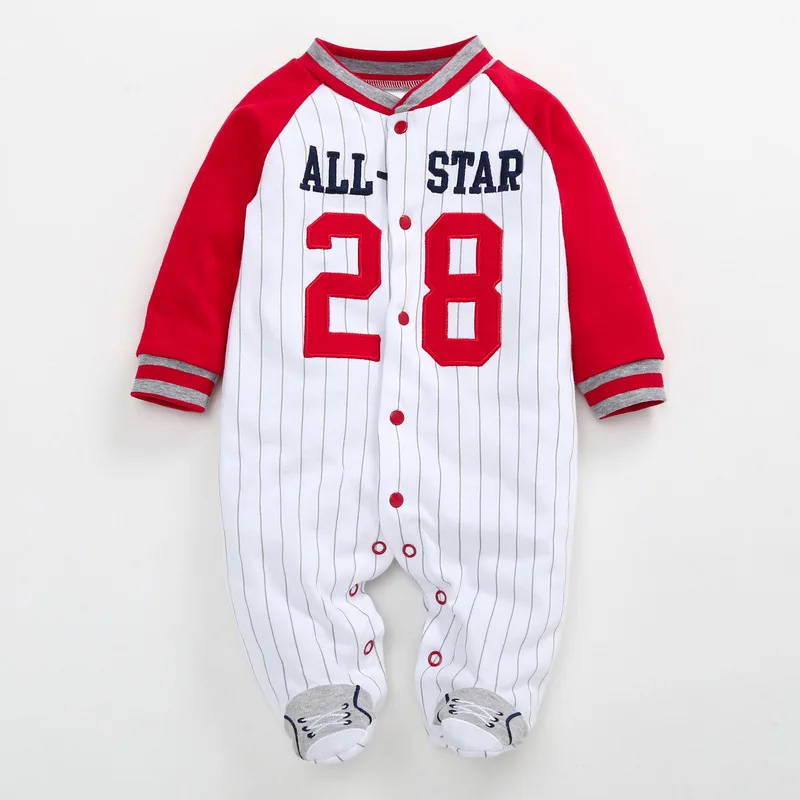 2019 Spring Autumn Baby romper Letter All starts printed Baby girls boys Long sleeve Baseball Uniform Jumpsuits baby clothing
2019 Spring Autumn Baby romper Letter All starts printed Baby girls boys Long sleeve Baseball Uniform Jumpsuits baby clothing