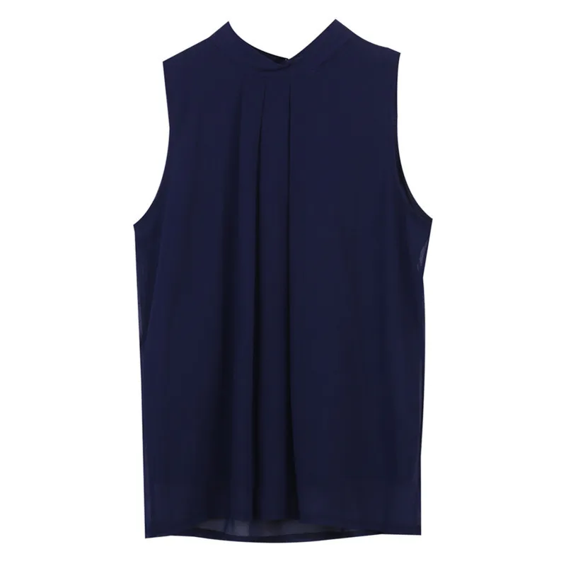 Fashion Women Summer High Neck Vest Top 2018 Newest Sleeveless Shirt Blouse Casual Tank Shirt Stylish Pure Color Chiffon Blouse
Fashion Women Summer High Neck Vest Top 2018 Newest Sleeveless Shirt Blouse Casual Tank Shirt Stylish Pure Color Chiffon Blouse