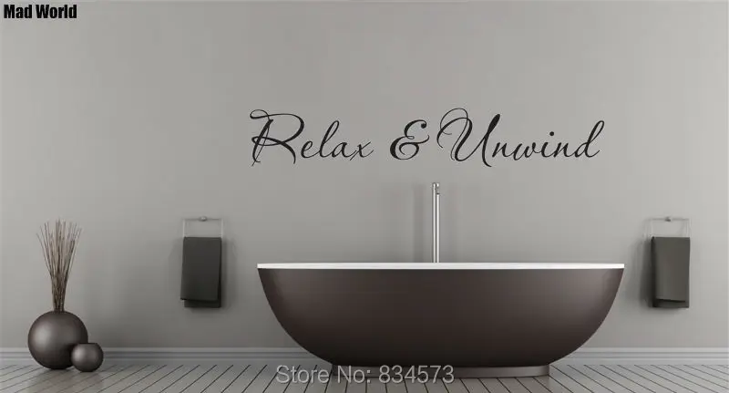 Mad World-RELAX AND UNWIND BATHROOM Wall Art Stickers Wall Decal Home DIY Decoration Removable Room Decor Wall Stickers
Mad World-RELAX AND UNWIND BATHROOM Wall Art Stickers Wall Decal Home DIY Decoration Removable Room Decor Wall Stickers