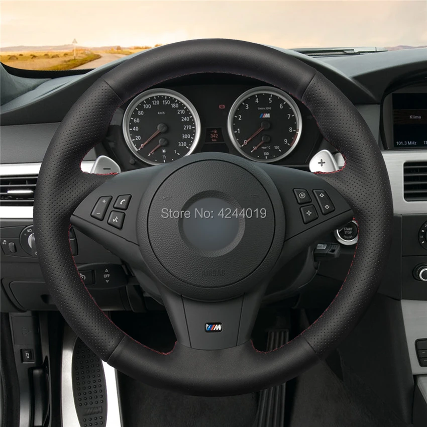Car Steering Wheel Cover Steering Wrap Black Leather Hand Sewing DIY For BMW E60 E63 E64 Cabrio M6 2005-2010
Car Steering Wheel Cover Steering Wrap Black Leather Hand Sewing DIY For BMW E60 E63 E64 Cabrio M6 2005-2010
